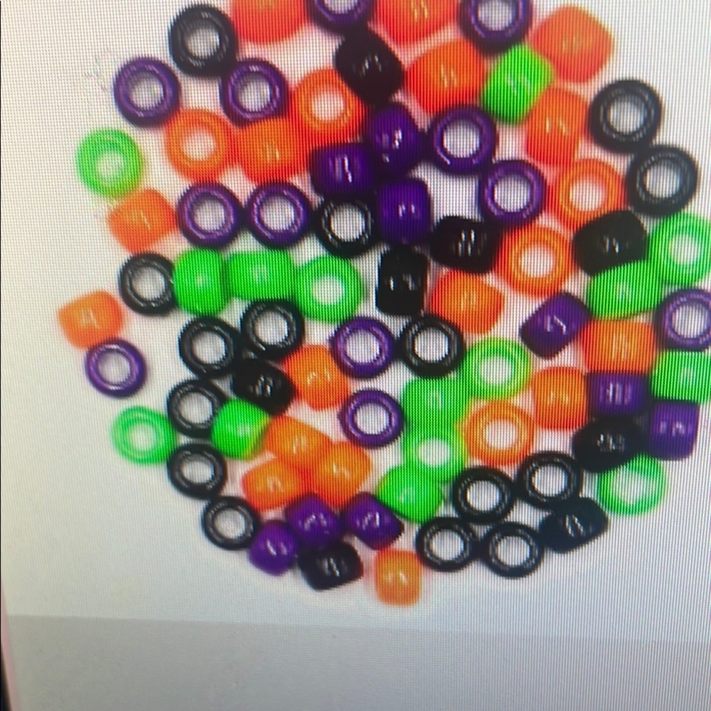 Colorful Bead Set - Black, Green, Orange, Purple